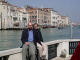 Adam and Amy at the Guggenheim, Grand Canal in the background